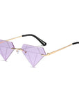 Rimless Diamond Sunglasses