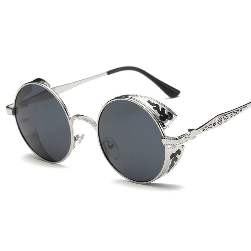 Punk Style Round Women's Polarized Sunglasses