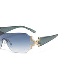 Y2K Rimless One-Piece Sunglasses 912