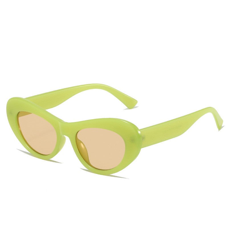 Oval Frame Candy Colored Sunglasses