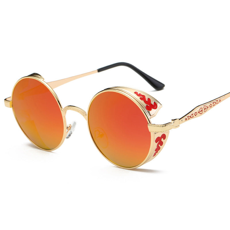 Punk Style Round Women's Polarized Sunglasses
