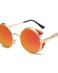 Punk Style Round Women's Polarized Sunglasses