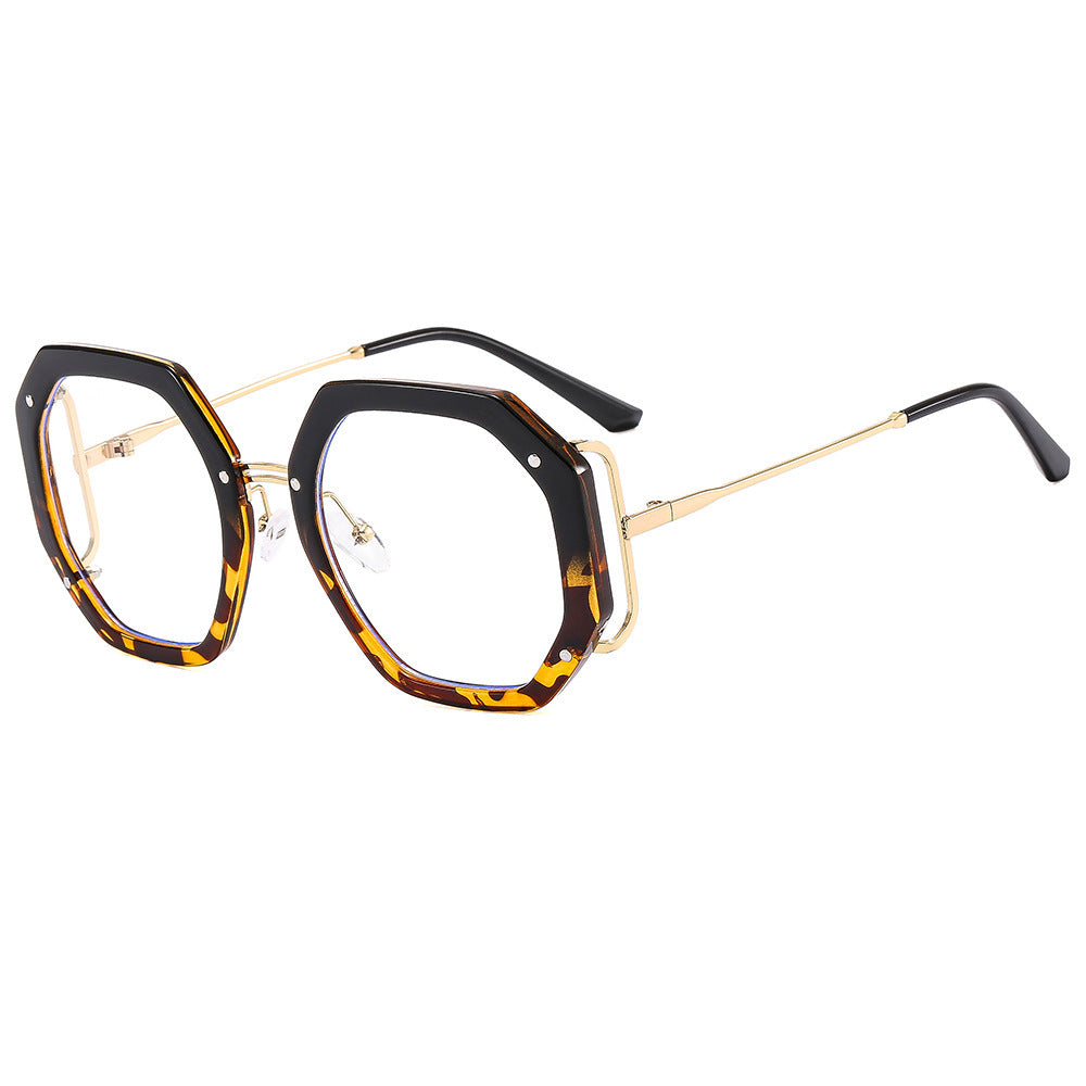 Metal Polygonal Optical Frame Glasses