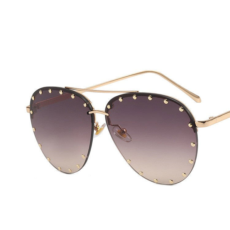 Metal Rivet Toad Sunglasses