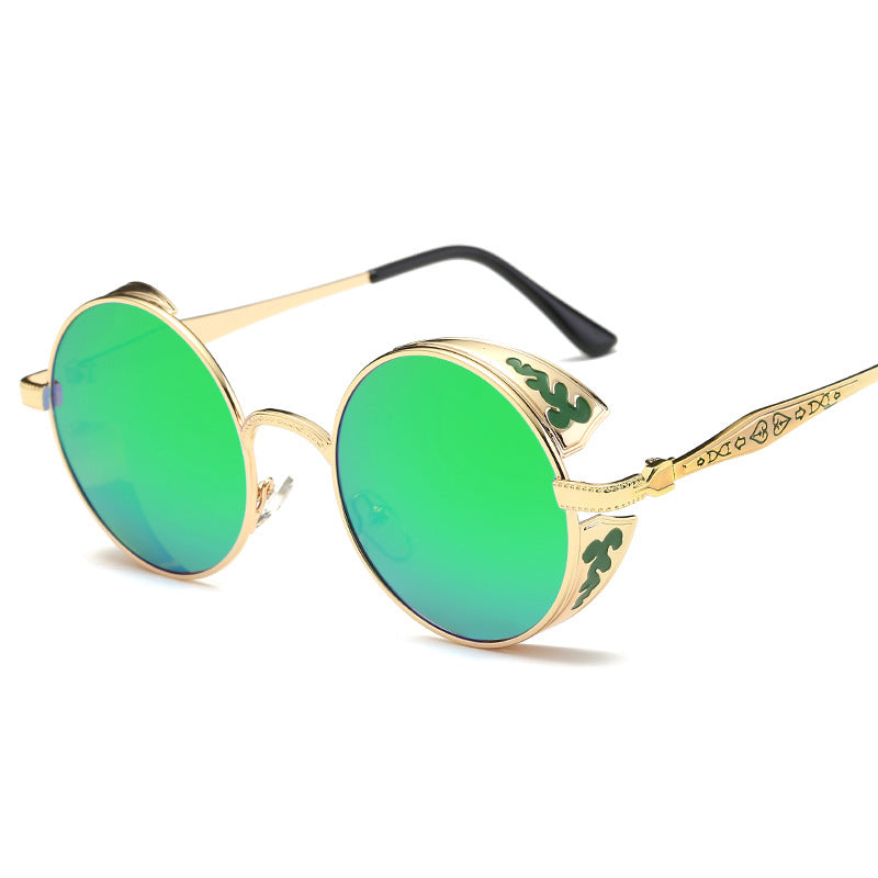 Punk Style Round Women's Polarized Sunglasses