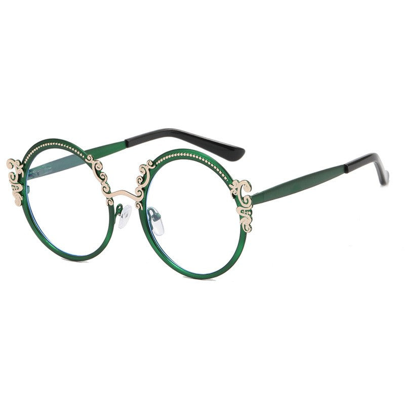 Metal Round Sculpted Anti-blue Light Glasses