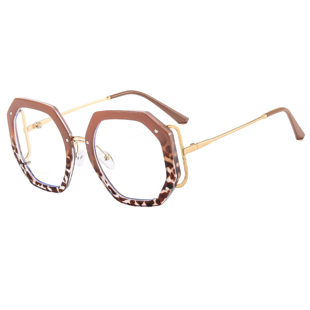 Metal Polygonal Optical Frame Glasses