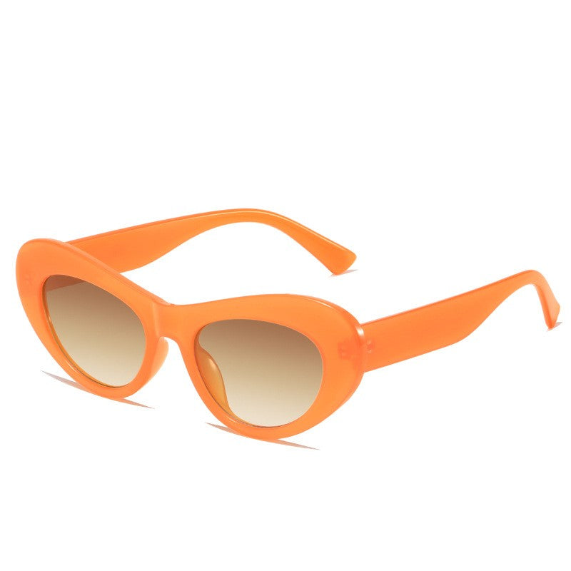 Oval Frame Candy Colored Sunglasses