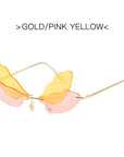 Gradient Color Butterfly Wings Sunglasses