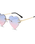 Gradient Color Heart Sunglasses