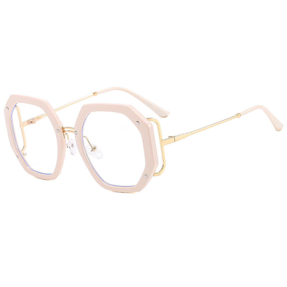 Metal Polygonal Optical Frame Glasses