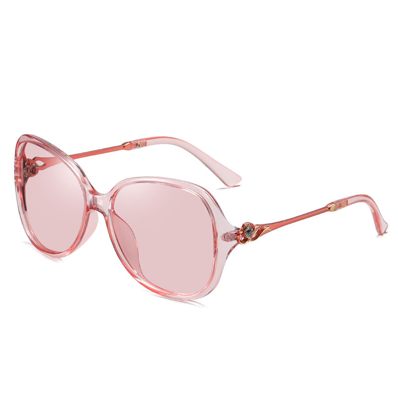 Women's Diamond Studded Polarized Color Changing Sunglasses A644