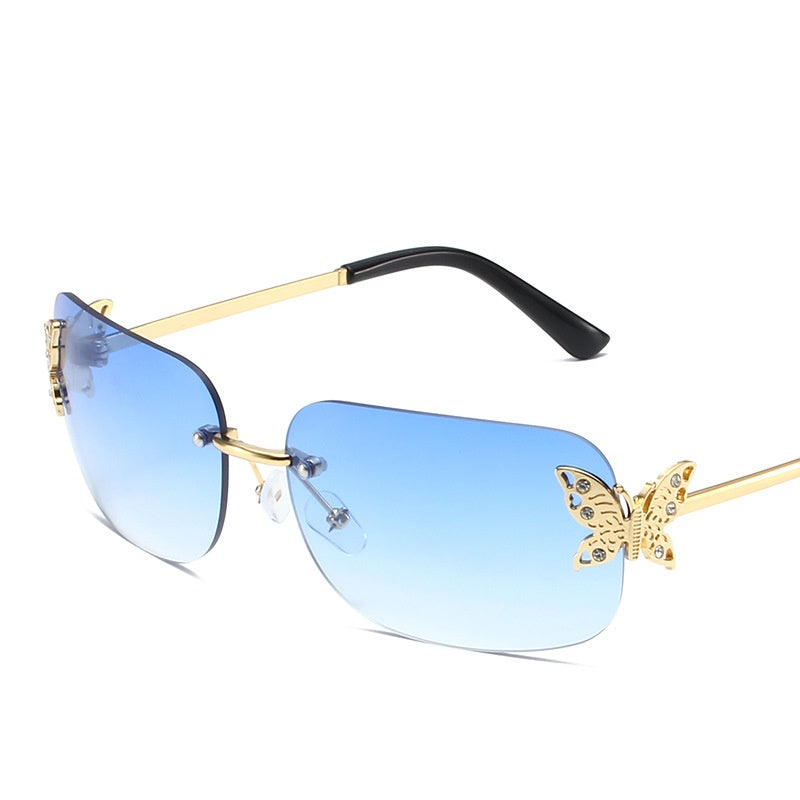  Rimless Butterfly Sunglasses