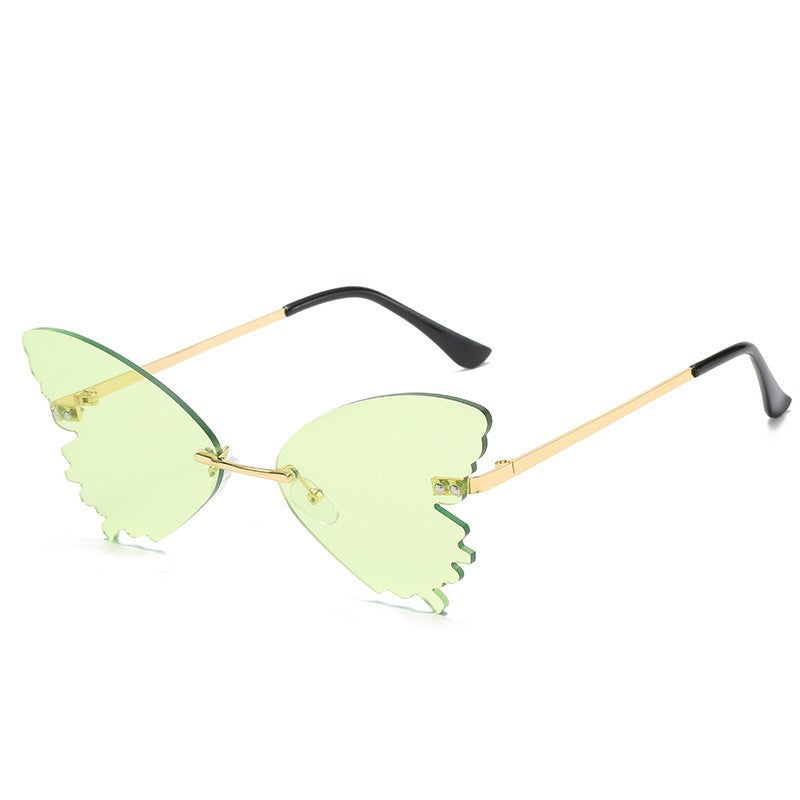 Women's Rimless Butterfly Sunglasses