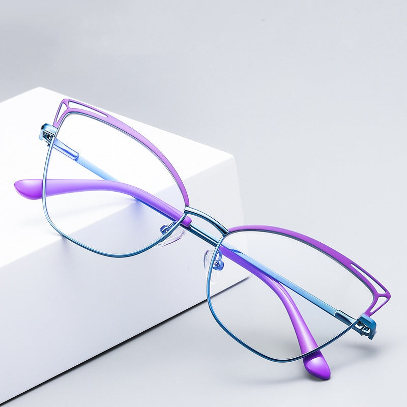 Skeleton Cat Eye Metal Glasses