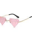 Rimless Diamond Sunglasses