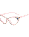 Cat's Eye Diamond Optical Frame