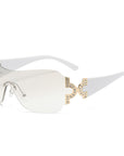 Y2K Rimless One-Piece Sunglasses 912