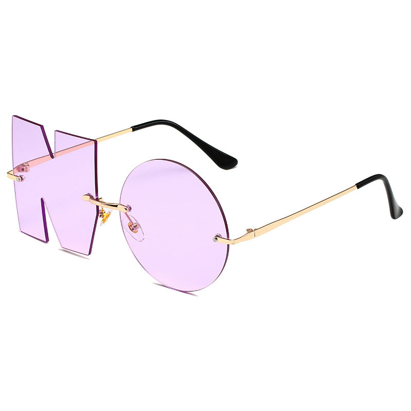 Letter NO Irregular Sunglasses