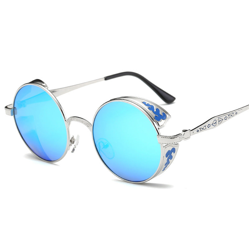 Punk Style Round Women's Polarized Sunglasses