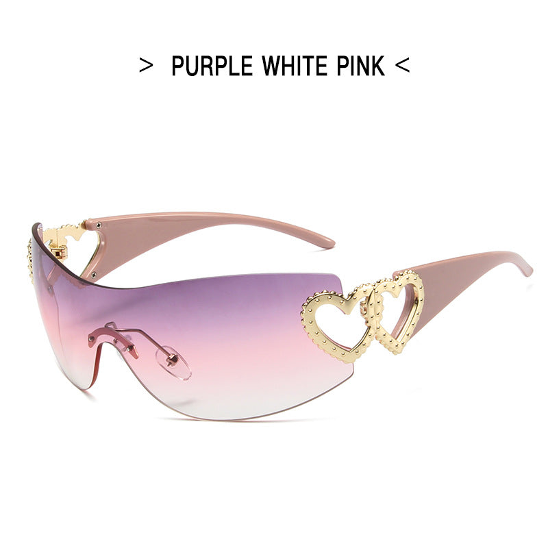 Y2k Rimless Love Sunglasses 918