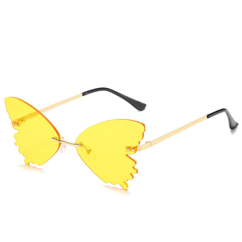 Women's Rimless Butterfly Sunglasses