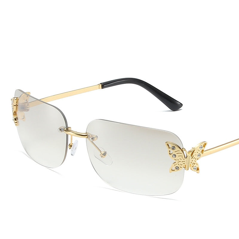  Rimless Butterfly Sunglasses