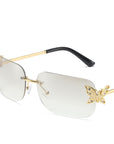  Rimless Butterfly Sunglasses