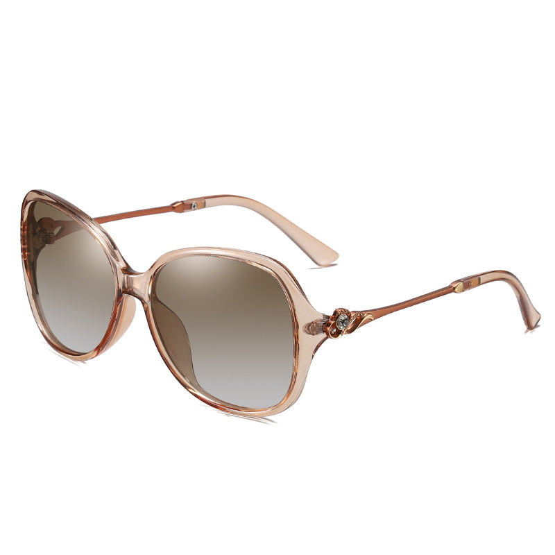 Women's Diamond Studded Polarized Color Changing Sunglasses A644