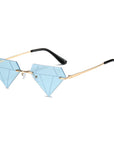 Rimless Diamond Sunglasses