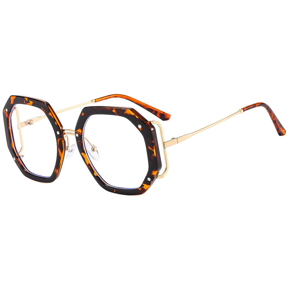 Metal Polygonal Optical Frame Glasses