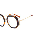 Metal Polygonal Optical Frame Glasses