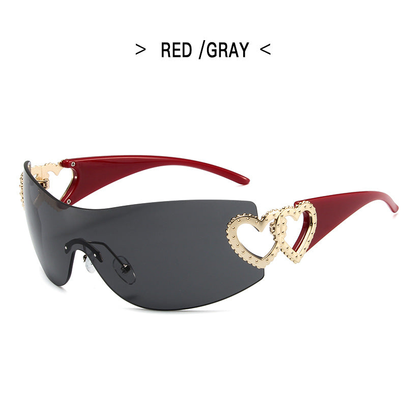 Y2k Rimless Love Sunglasses 918