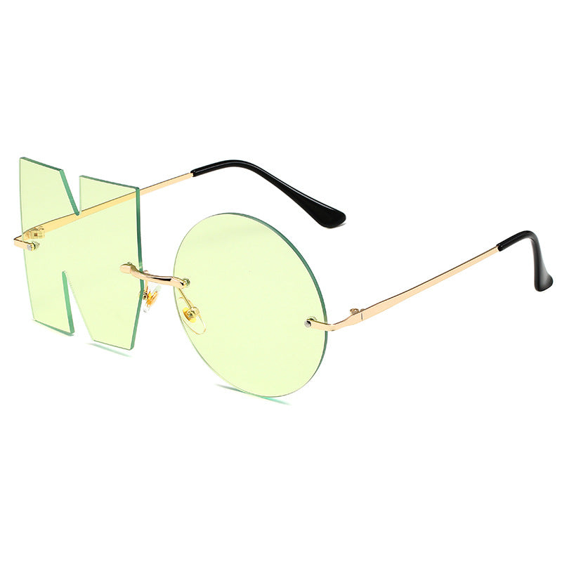 Letter NO Irregular Sunglasses