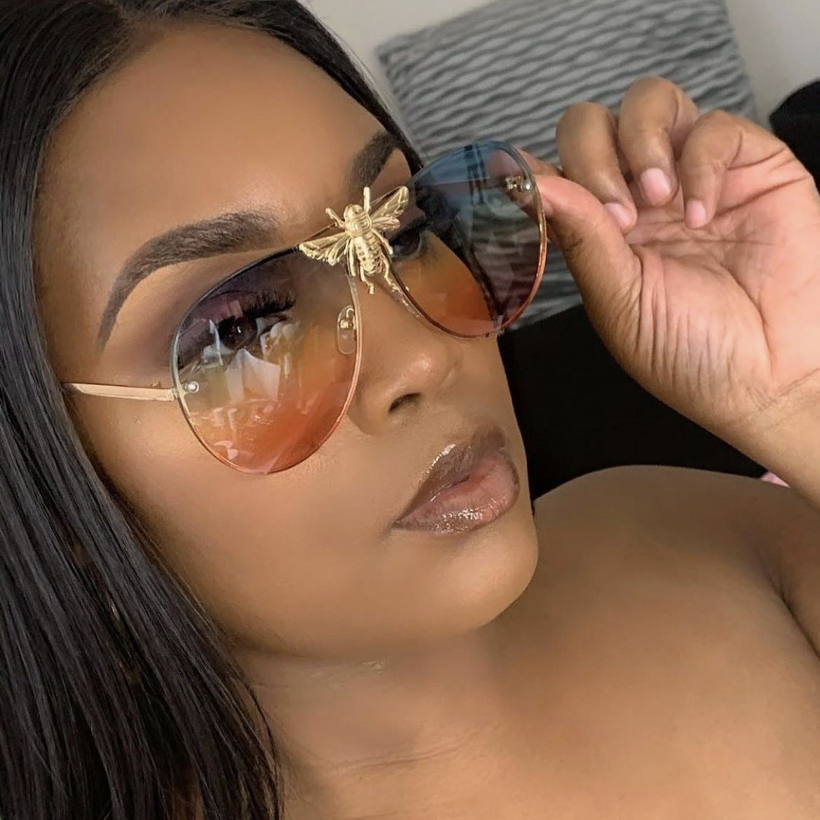 Metal Bee Sunglasses