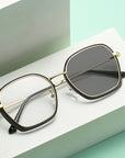 Metal Anti-Blue Light Photochromic Glasses