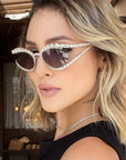 Diamond Cutout Y2K Sunglasses