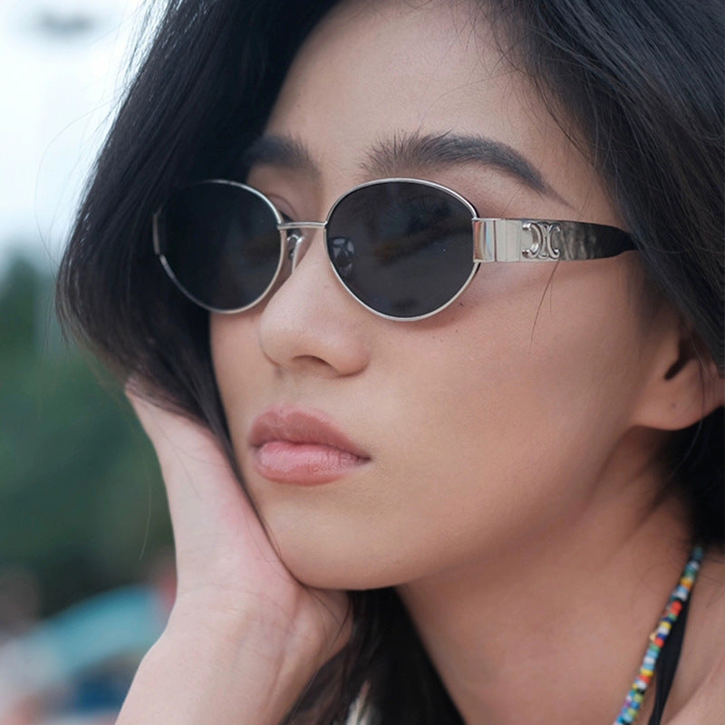 Metal Oval Sunglasses
