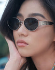 Metal Oval Sunglasses