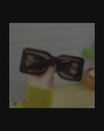 Retro Big Frame Square Letter Sunglasses 18078